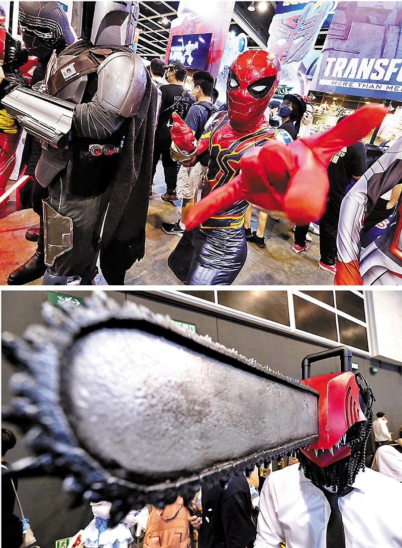 ◆一眾Cosplayer為動漫電玩節精心打扮成知名動漫角色。 香港文匯報記者  攝