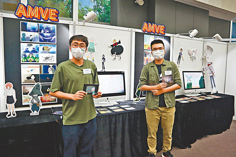 ◆製作動畫《白髮男孩》的學生合照。