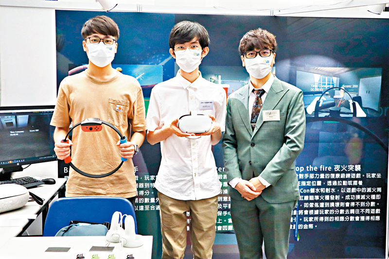 ◆設計VR中風復康訓練的學生、都大人文社會科學院創意藝術學系助理教授黎智富（右）。