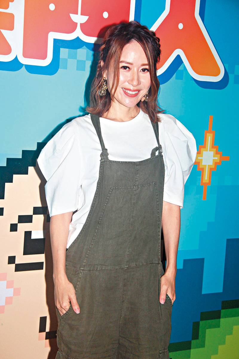 ◆ 鄺文珣前晚參與《開心無敵獎門人》節目錄影。