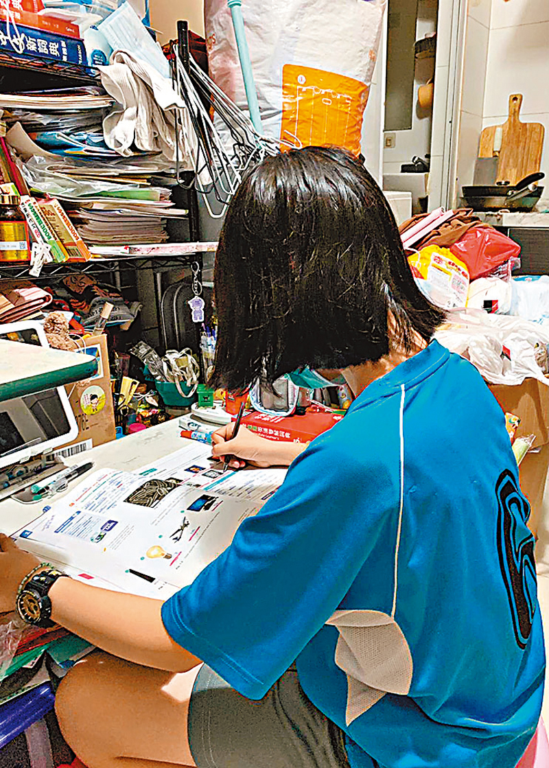 ◆張同學。　 受訪者供圖