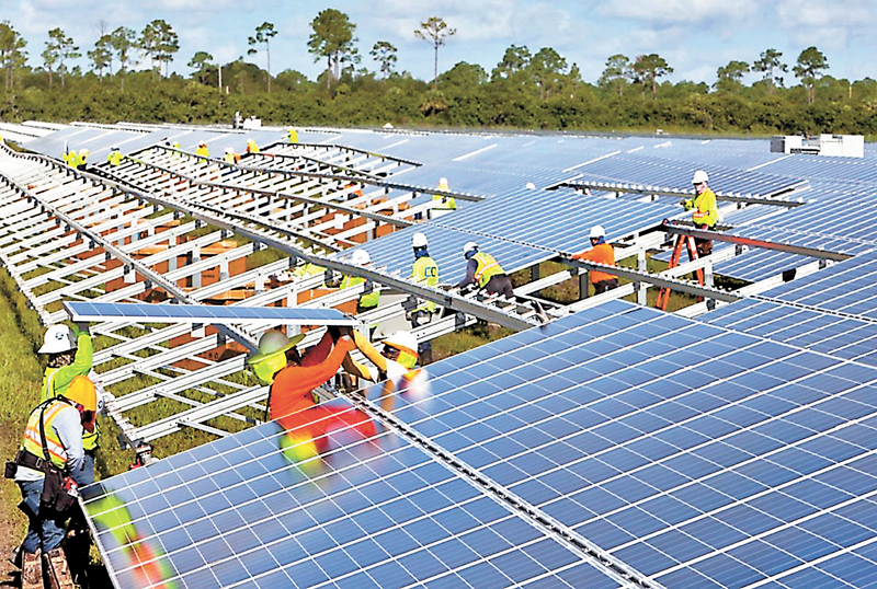 ◆美國綠色能源和可再生能源發展追不上進度。 資料圖片