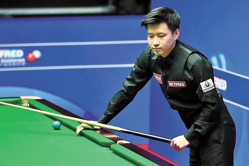 ◆趙心童以0：3不敵布雷切爾，無緣與魯寧爭冠。 資料圖片