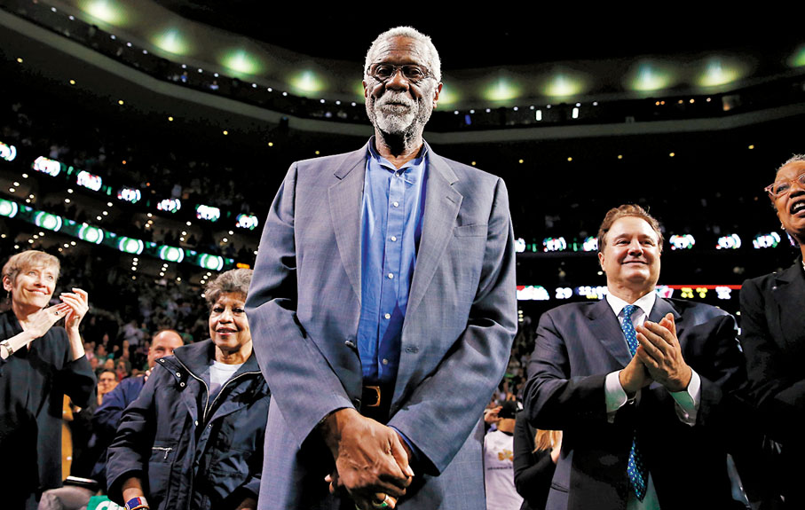 ◆比爾羅素在NBA籃壇備受尊崇。  美聯社