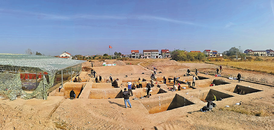 ◆雞叫城遺址發掘現場。