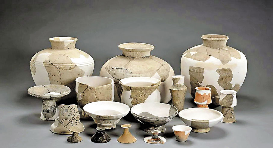 ◆遺址出土的部分陶器。