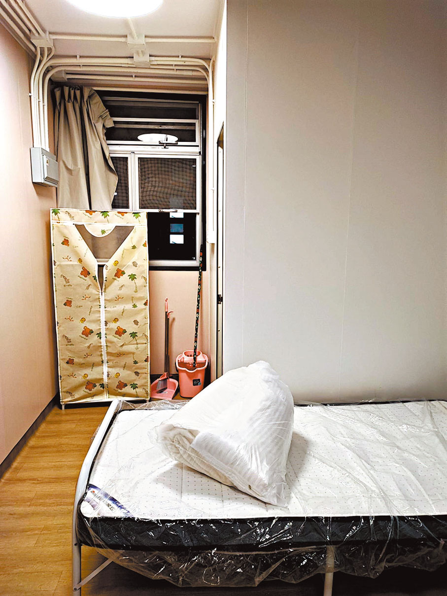 ◆ 陳先生入住的竹篙灣病床。 受訪者供圖