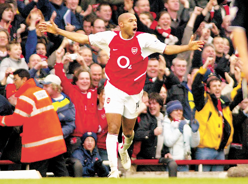 ◆亨利被選為英超30年來最偉大球星。路透社