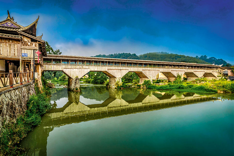 ◆萬安橋原貌。 中新社