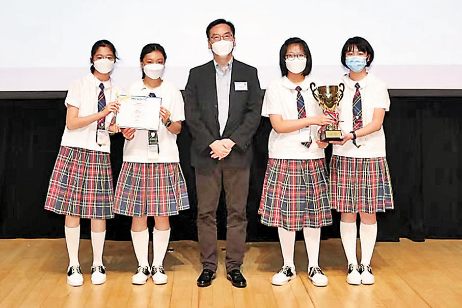 ◆聖保祿學校以「菌絲體的世界」獲得初中組（發明品）冠軍。主辦方供圖