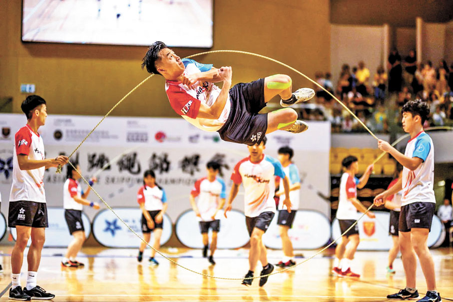 ◆「躍動一刻」攝影比賽跳繩組冠軍作品 。