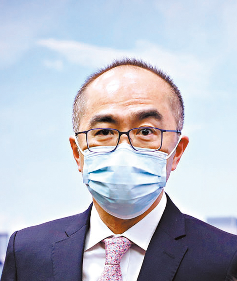 ◆ 梁永勝稱，經濟正改善中，不認為香港經濟步入衰退。香港文匯報記者  攝