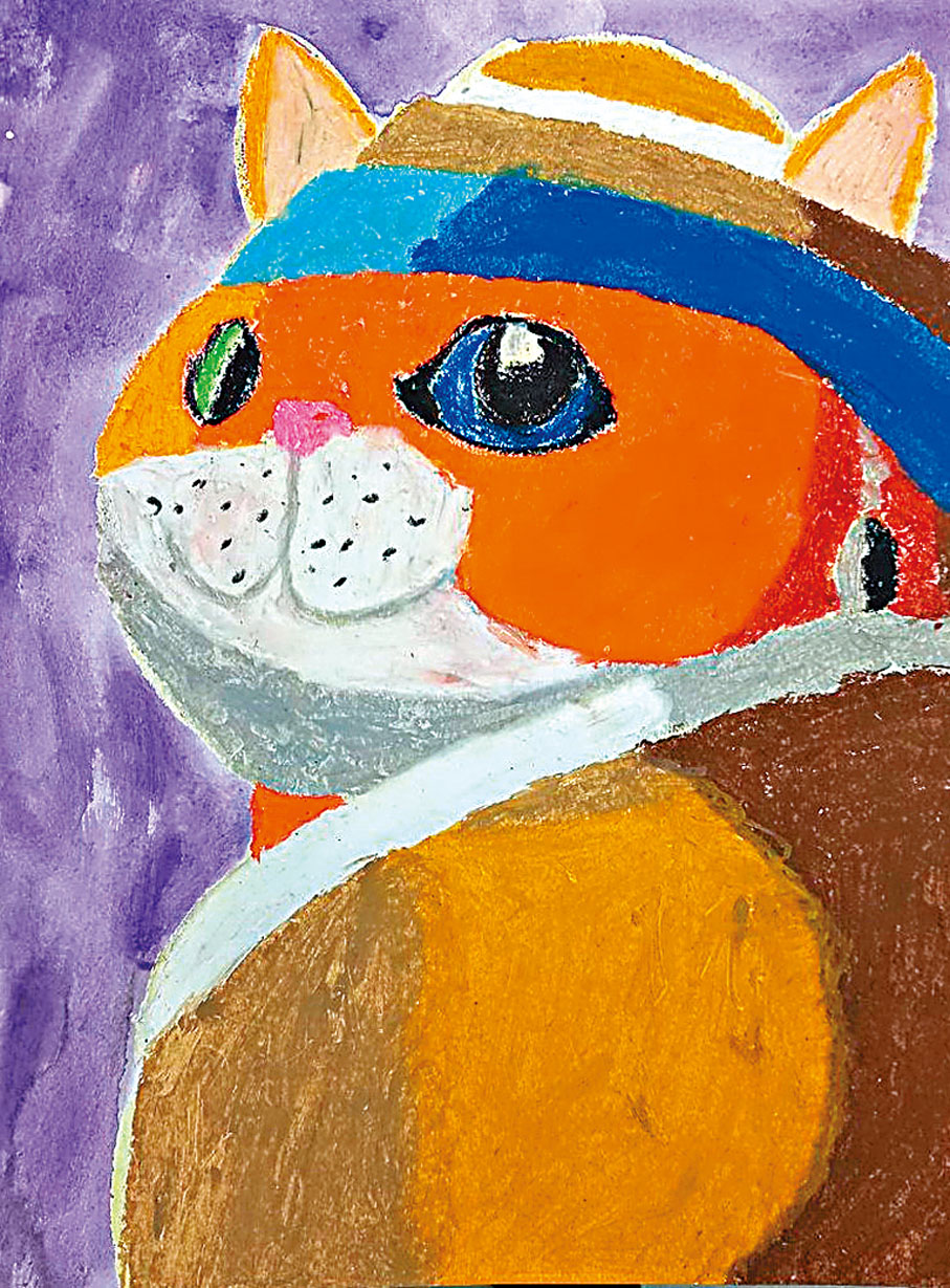 ◆《小貓都會戴耳環》。方祖兒作品