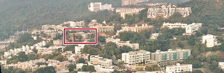 ◆壽臣山恒安閣（紅框）獲准重建成1座3層高分層住宅大廈。記者王里  攝