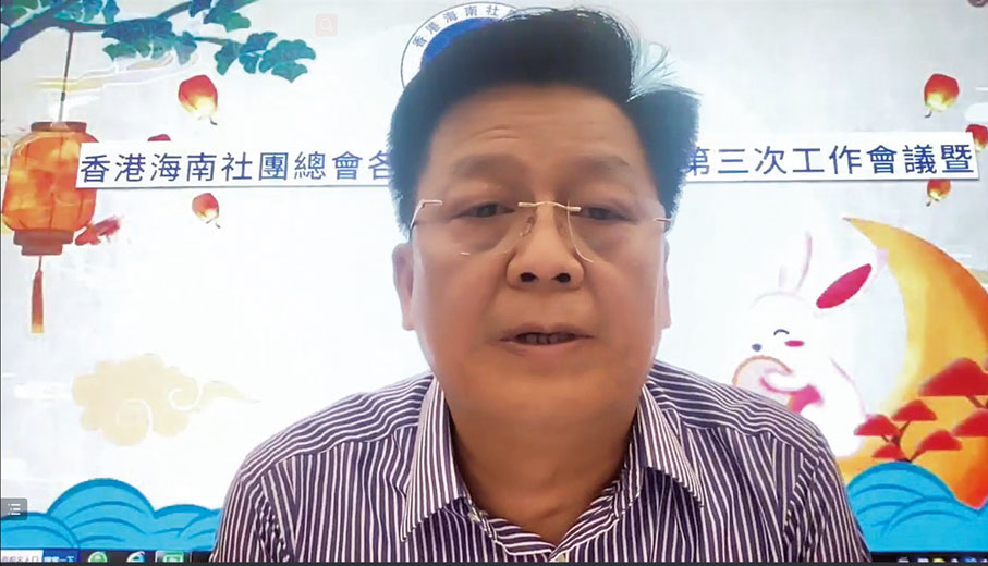 ◆ 香港海南社團總會主席兼秘書長莫海濤致辭表示，有趣新穎的活動體現總會的多元化。