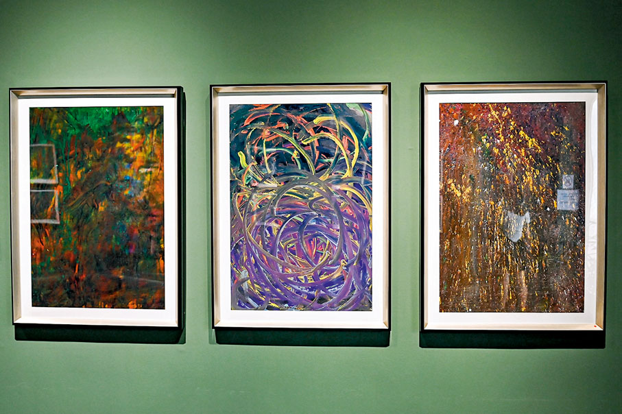 ◆畫展展出的馨茗畫作。