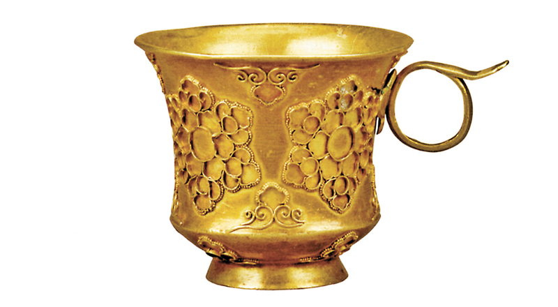 ◆金筐寶鈿團花紋金杯