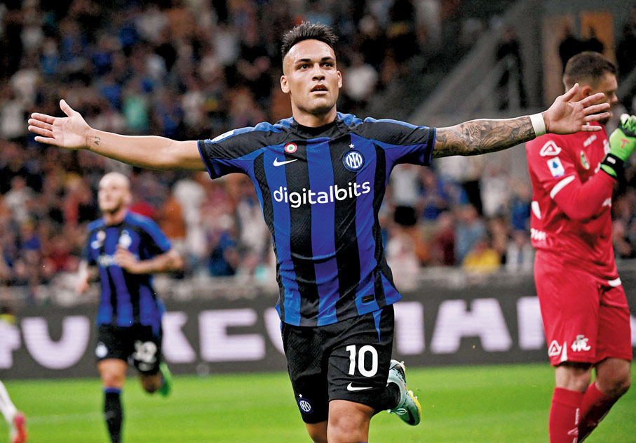 ◆拿達路馬天尼斯開季2場已為國米貢獻了1個入球和1次助攻。 法新社