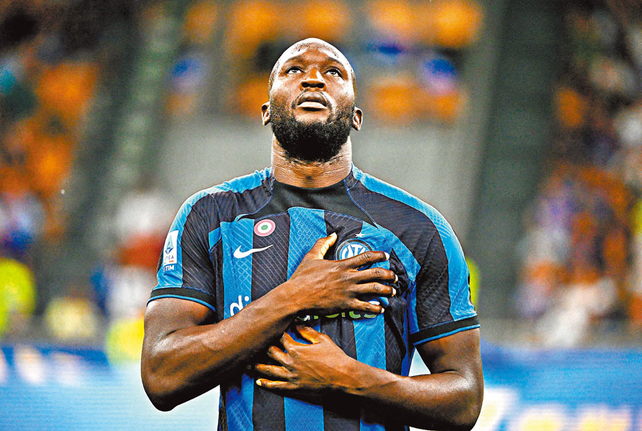 ◆盧卡古重返國米，期待能有好表現。 路透社