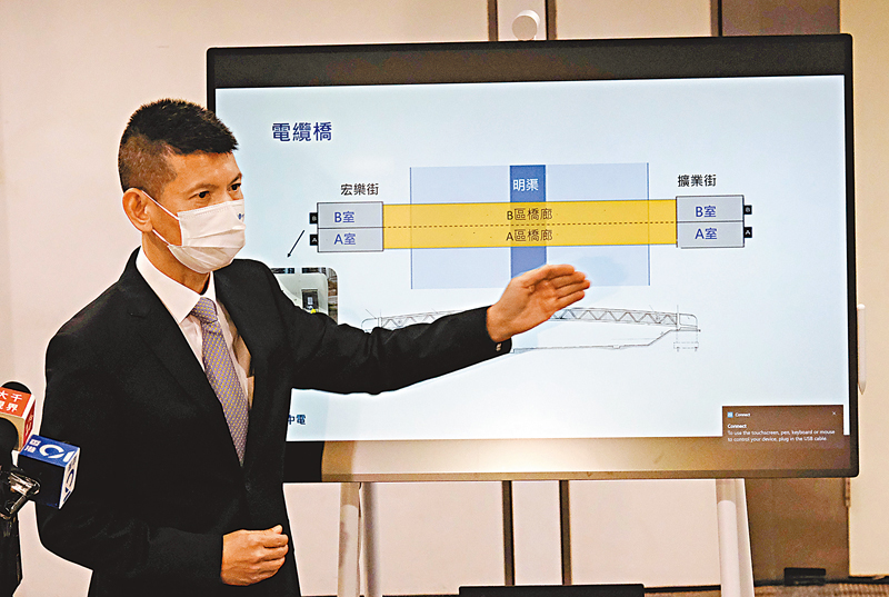 ◆張寶中表示，過去中電選用的熒光燈均依從業界技術規格及安全要求作採購。 香港文匯報記者 攝