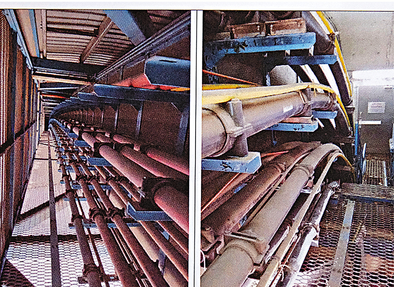 ◆電纜橋內部情況。 中電圖片