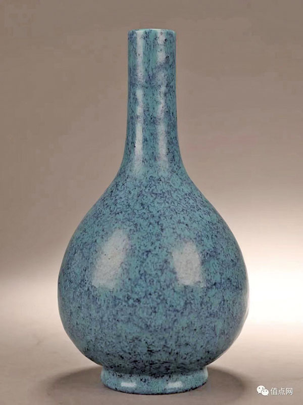 ◆清中期 爐鈞釉錐瓶