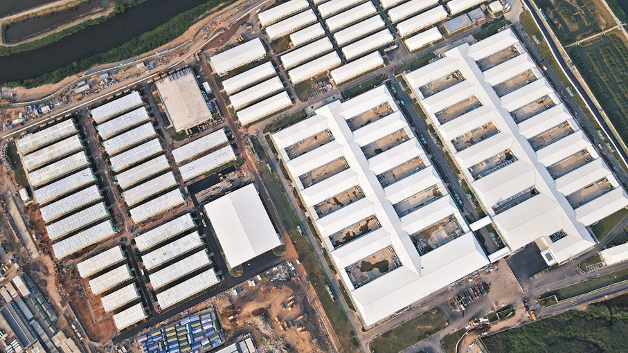 ◆梁熙建議使用鄰近深圳的河套區隔離設施落實「逆隔離」安排。圖為落馬洲河套區隔離設施。 資料圖片