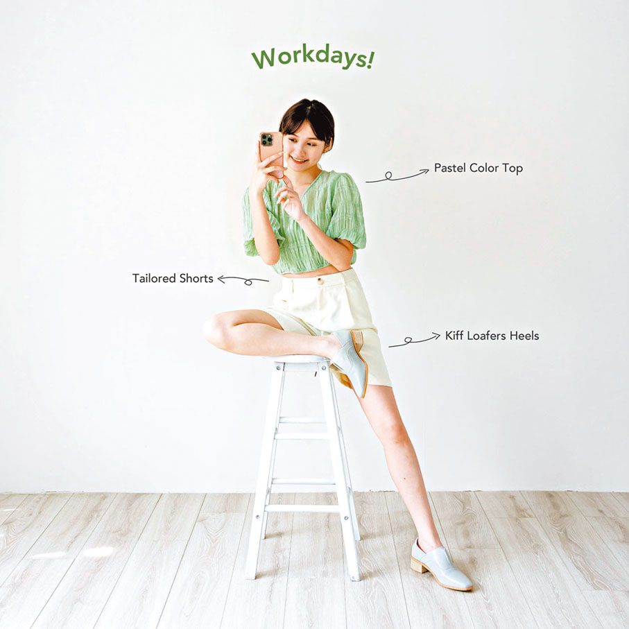 ◆女裝鞋履品牌的奶油色及高冷色系新款環保物料OL鞋款，襯出時尚上班Look！