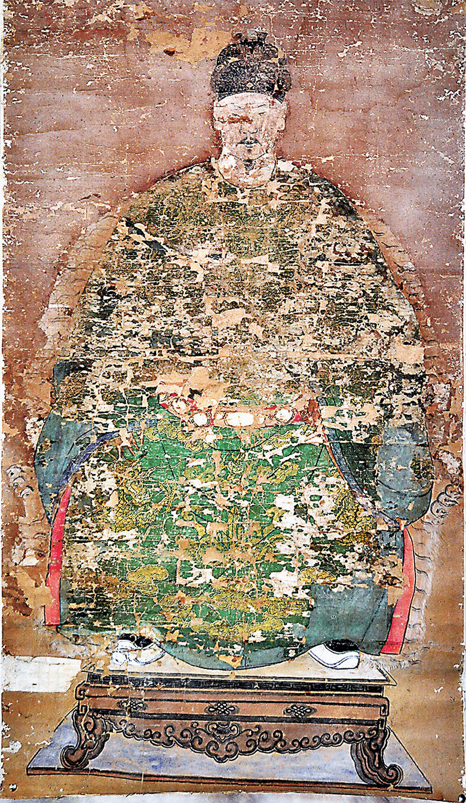 ◆中國閩台緣博物館展出全球僅有的兩幅「目前已知最接近鄭成功真貌的肖像畫」。