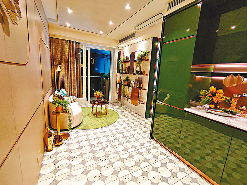 ◆ MIAMI QUAY I 的433方呎兩房示範單位。記者梁悅琴  攝