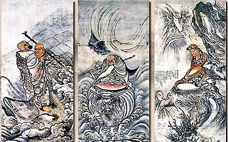 ◆廬山鎮山之寶—廬山博物館藝術珍品《五百羅漢圖》。 作者供圖