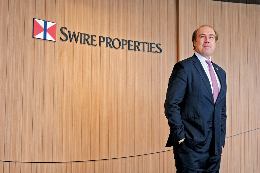 ◆太古地產行政總裁彭國邦表示，集團着眼於長遠，即使內地經濟短期出現波動，仍不會影響其強勁的發展。 香港文匯報記者  攝