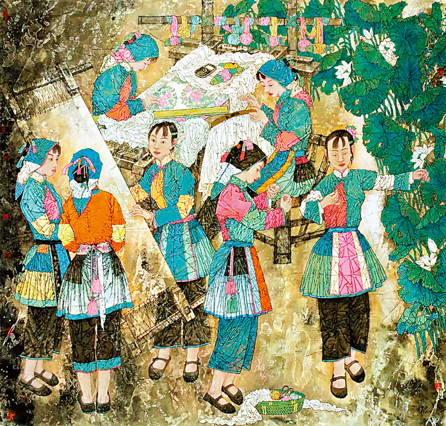 ◆《蘇繡》 徐惠泉，紙本  2014年