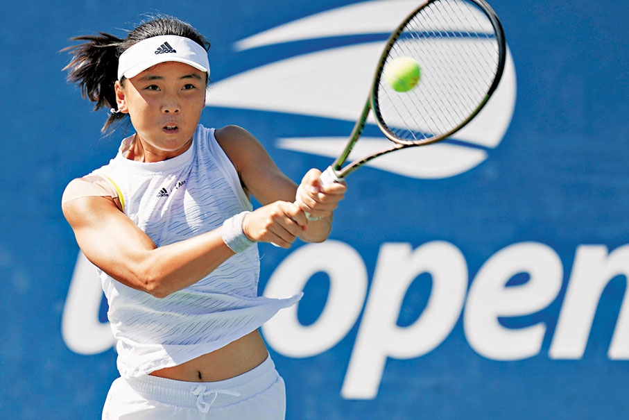 ◆袁悅在美網創下多個「第一次」。 新華社