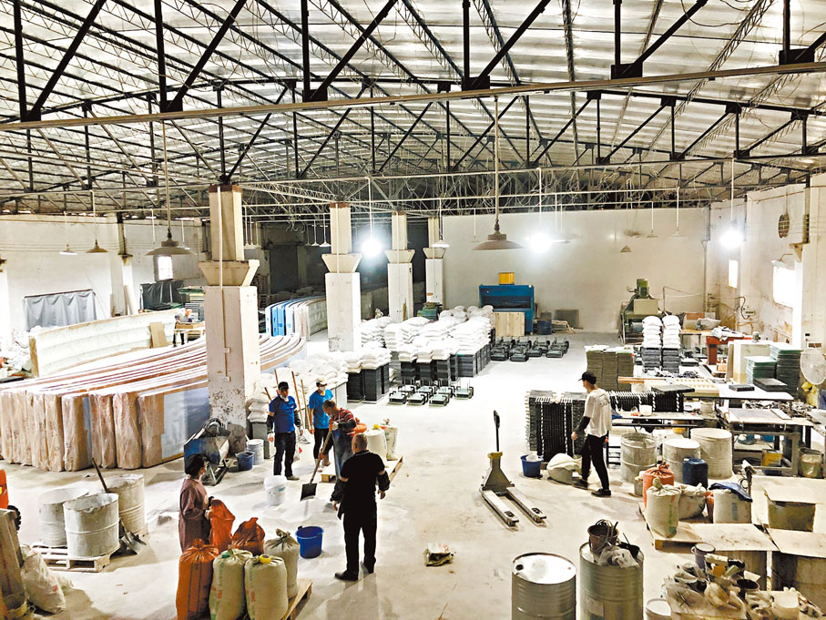 ◆王漢珽位於惠州的建材工廠。香港文匯報深圳傳真