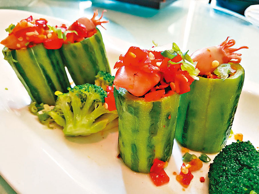 ◆剁椒青口乾吊桶仔蒸勝瓜