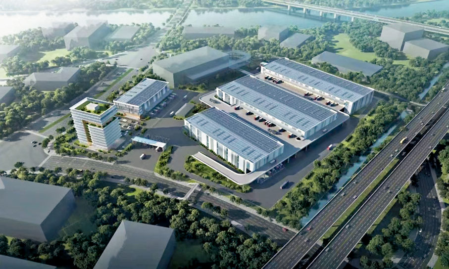 ◆ 粵港澳物流園鳥瞰效果圖。 受訪者供圖