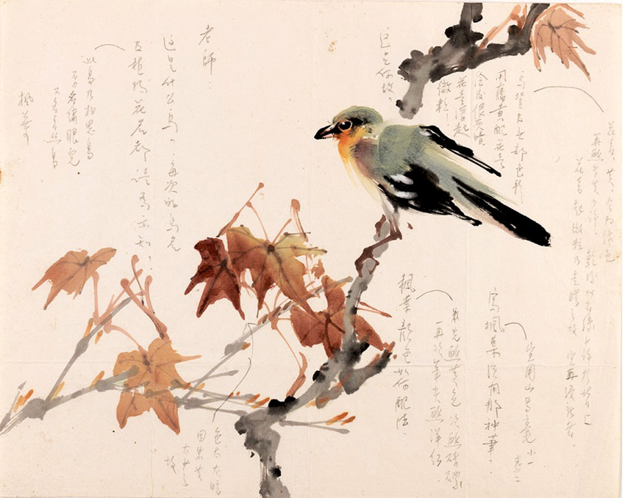 ◆陳崎：楓葉相思鳥（1958－1961）　 陳崎先生家族捐贈