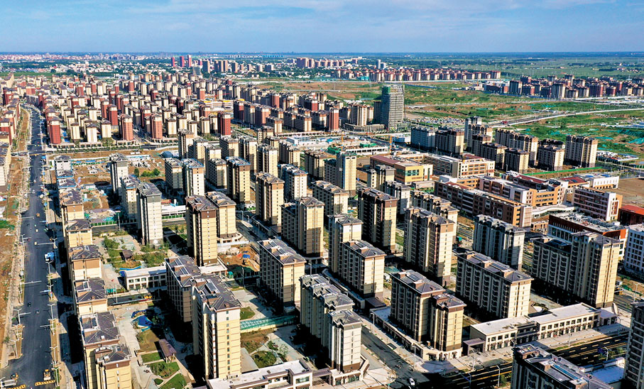 ◆雄安新區累計完成投資超4,000億元。圖為雄安新區容西片區的安置房。 資料圖片