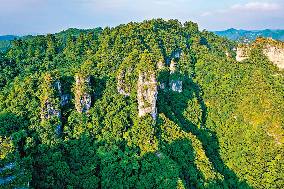 ◆雲台山景區的五指峰。