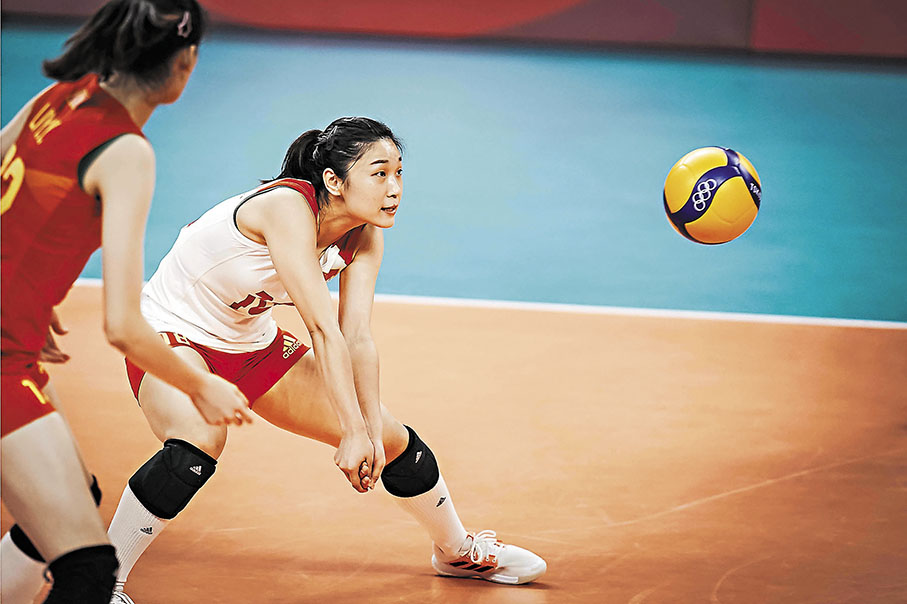 ◆自由人老將王夢潔（右）被主帥蔡斌重召入伍。 FIVB圖片