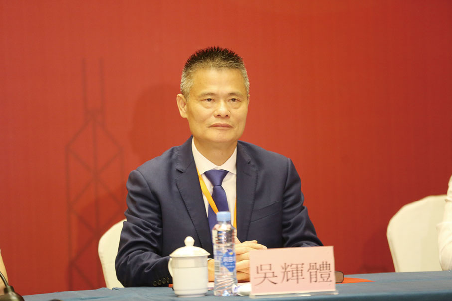 ◆新任會長吳輝體致辭。