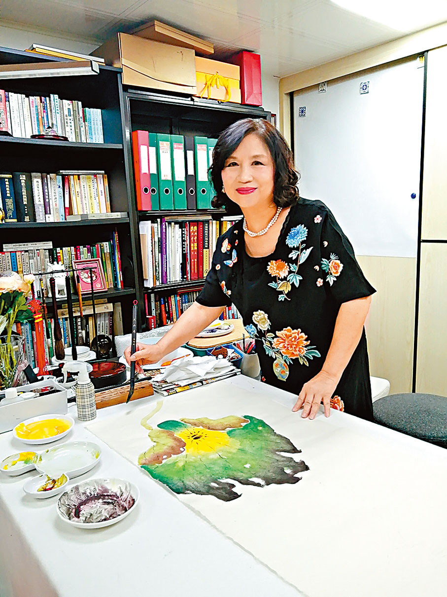 ◆葉欣學畫逾兩年，找到很多樂趣和滿足感。