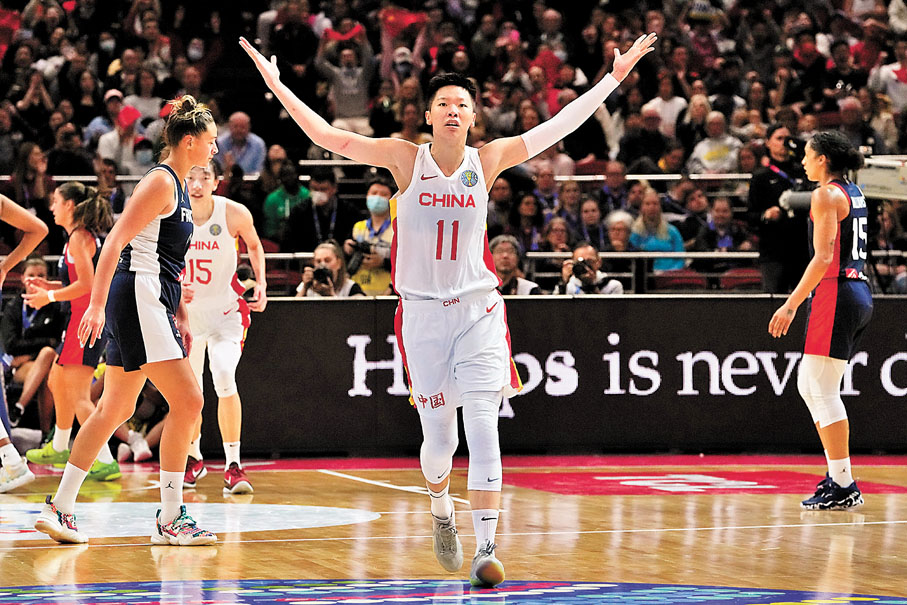 ◆ 黃思靜18分5籃板5助攻，被內地傳媒譽為「全能戰士」。法新社