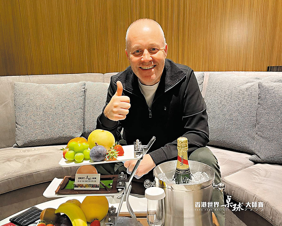 ◆希堅斯已於周一抵港，他養精蓄銳，迎接大賽。