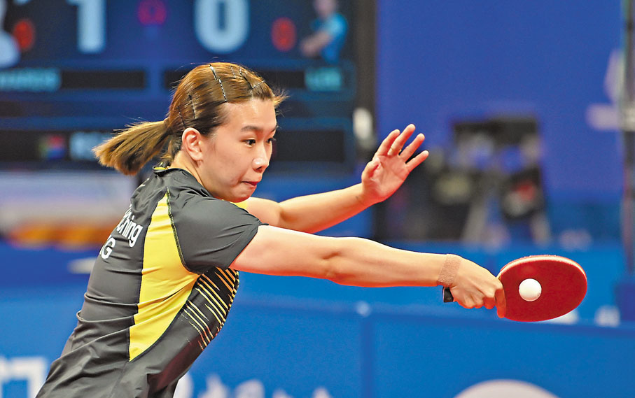 ◆ 李皓晴笑到最後，為港隊奠勝。 中新社