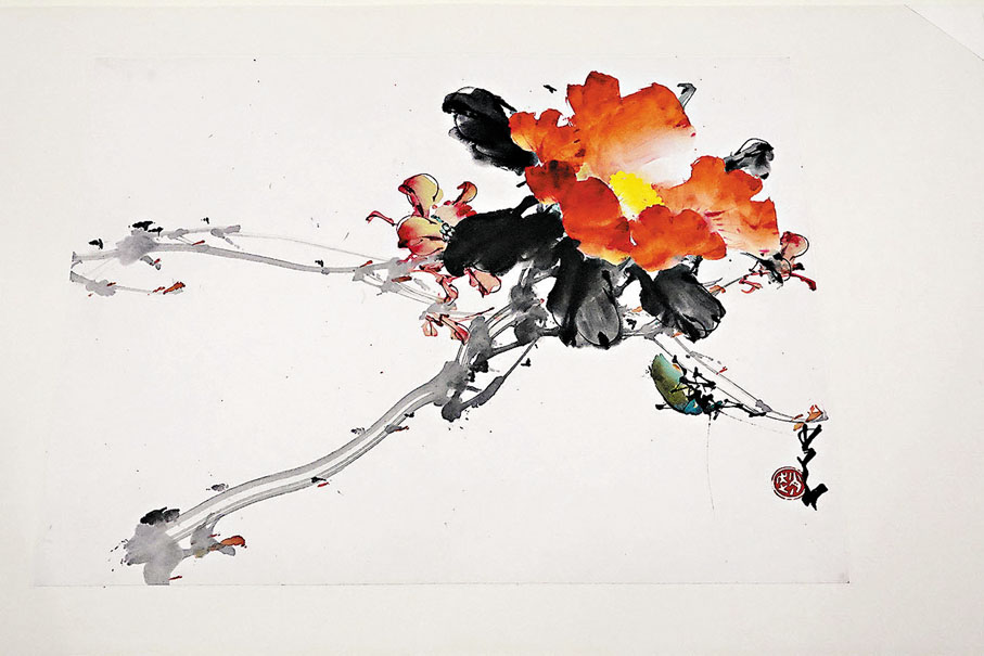 ◆趙少昂《茶花》