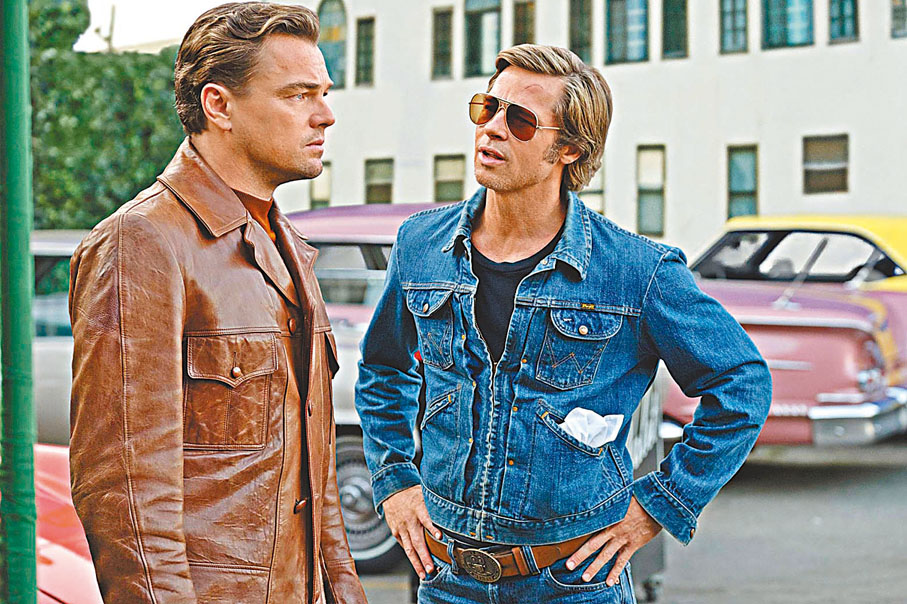 ◆畢彼特（右）在電影《從前，有個荷里活》中與里安納度狄卡比奧合作。