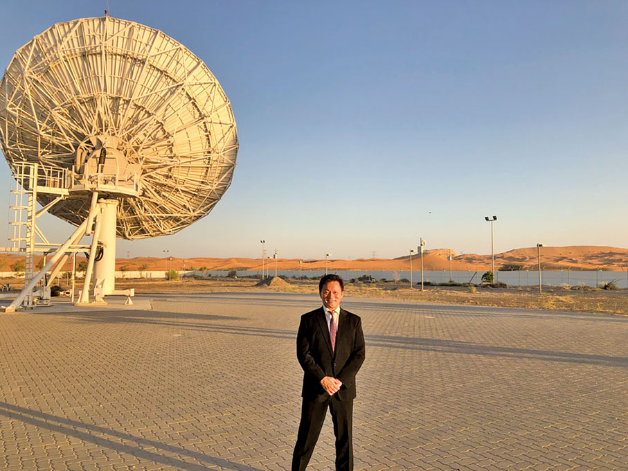■黃秋智到阿聯酋Thuraya衛星公司訪問。