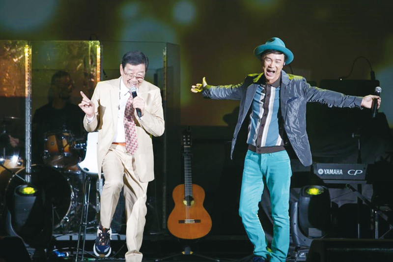 ■胡楓給觀眾帶來不少歡樂。圖為《區瑞強相識在童年知心50載演唱會》。